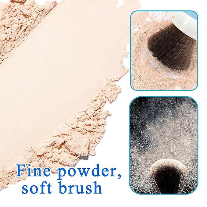 Sunscreen Setting Powder SPF 50+ PA++++,Oil Control Brush On Powder Sunscreen Makeup,Breathable Long Lasting Mineral Loose Powder,Lightweight Flawless Concealer for All Skin Types