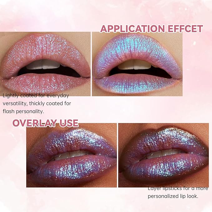 Glitter 2 in 1 Lip Liner and Chameleon Lip Gloss Combo, Gradient Light Brown Lipstick Plumping Lip Pencil Sparkly Liquid Lip Stain Set, Moisturizing Smooth High Shine Lip Combo Lip Makeup