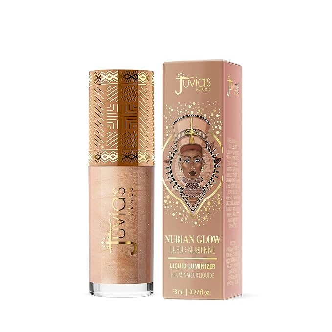Juvia's Place Nubian Glow Liquid Luminizer Ivory Light - Radiant Highlighter Makeup Glowy Tint Daily Dewy Luminous Beauty Creamy Bronzing Skincare Radiating Brightening Natural Shine Face & Cheeks