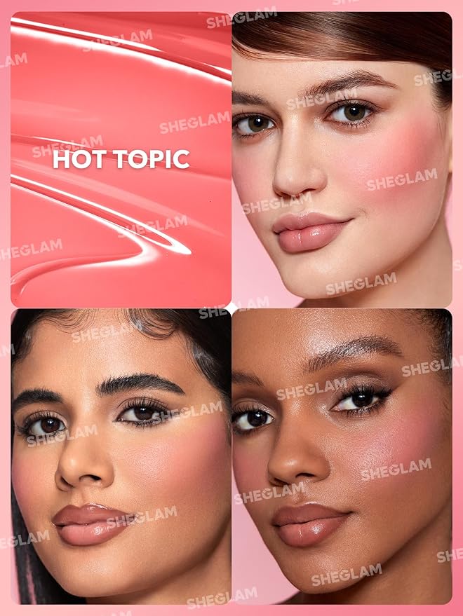 SHEGLAM Color Bloom Liquid Blush Makeup for Cheeks Matte Finish -Hot Topic