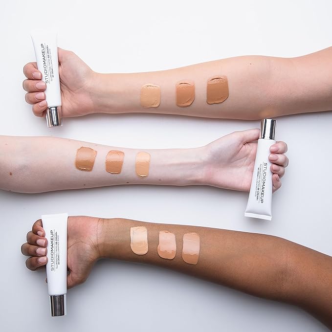 StudioMakeup Illuminating Tinted BB Cream – 1 fl oz / 30 mL Light to Medium Coverage BB Cream Foundation - Lightweight Foundation with Hydrating and Illuminating Hyaluronic Acid - For All Skin Types
