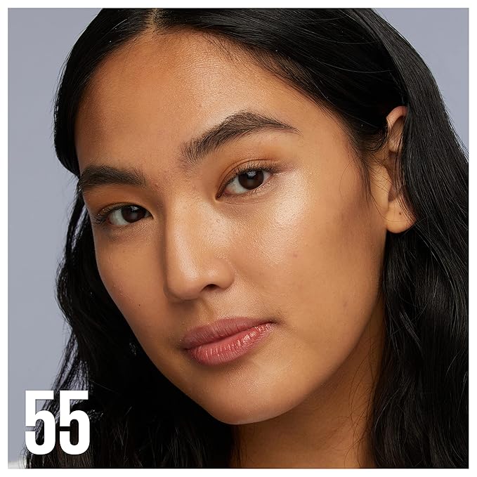 Maybelline Green Edition Superdrop Tinted Oil Base Makeup, Adjustable Natural Coverage Foundation Formulated With Jojoba & Marula Oil, 55, 1 Count