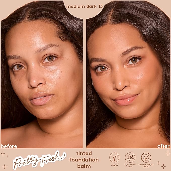 ColourPop Pretty Fresh Tinted Foundation Stick - Balm to Cream Foundation with Light to Medium Coverage - Infused with Hydrating Hyaluronic Acid, Peptides & Niacinamide - Medium Dark 13 (0.29 oz)