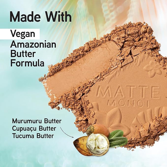 Physicians Formula Matte Monoi Butter Bronzer Powder Face Makeup, Dermatologist Tested, Vegan, Cruelty-Free, Gluten-Free, Sunkissed