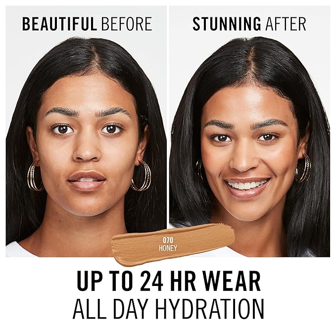 Rimmel London, Multi-Tasker Concealer, 070 Honey, Crease-Proof, Transfer-Proof, Waterproof, Up To 24-Hour Wear, Vegan Formula, 0.33oz