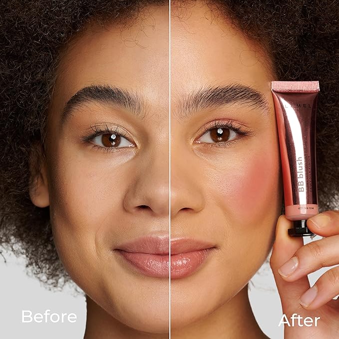 BB Blush Cheek Makeup - Lightweight Liquid Blush - Blendable Cream Contour for Nude Finish, Tea Rose - 10ml/0.33fl.oz