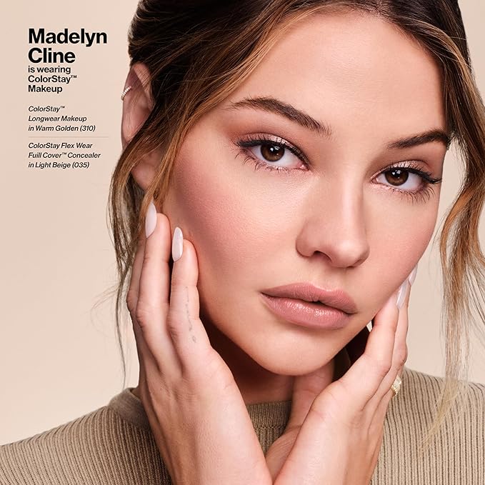 Revlon ColorStay Flex Wear, Full Cover Non-Creasing Concealer, Infused with Hyaluronic Acid & Vitamin E, Flexible Longwear, 026 Crème Brulee, 0.34 Fl Oz