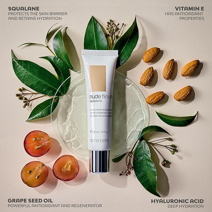 Nude Finish Hyaluronic Tinted Moisturising Cream by Être Belle Tinted Moisturizer/Intelligent Skin Tone Adjustment/Hyaluronic Moisturizing Care/Radiant Complexion
