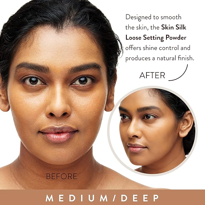 Mented Cosmetics Pressed Powder Makeup, Translucent Setting Powder Compact for Face Make up, Oil Control, Matte Finish, Long-Lasting Wear, Ideal for Black Women, Portable Compact Design, Medium/Deep