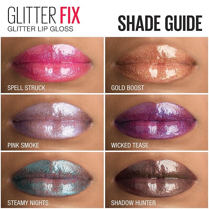 Maybelline New York Lip Studio Glitter Fix Glitter Lip Gloss Makeup, Steamy Nights, 0.17 fl. oz.