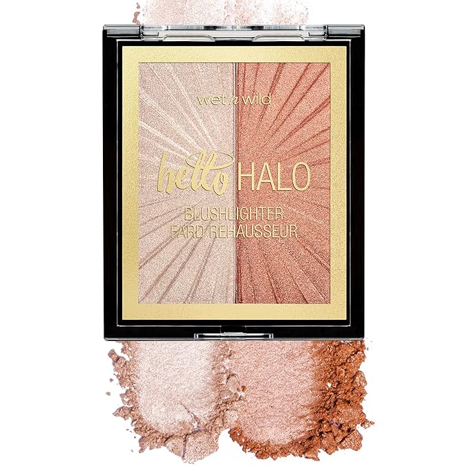 wet n wild Prime Focus Primer Serum and MegaGlo Blushlighter Set, Blendable Blush & Highlighter Duo with Shimmery Metallic Finish