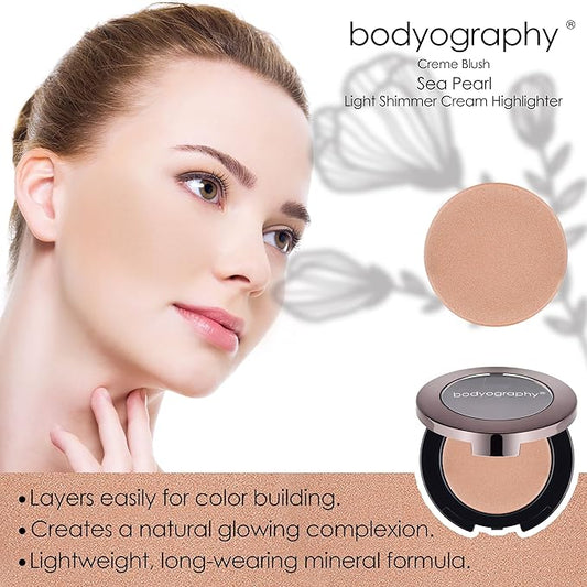 Bodyography Creme Blush, Sea Pearl, 0.12 Ounce