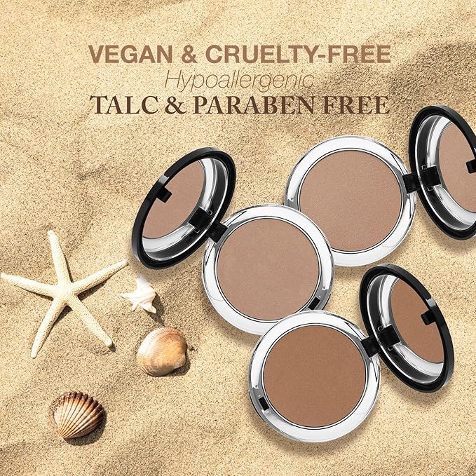 bellapierre Compact Mineral Bronzer | Beautifully Warms for a Sun Kissed Glow | Infused with Nourishing Jojoba | Non-Toxic & Paraben Free Formula - Starshine - 0.3 Oz