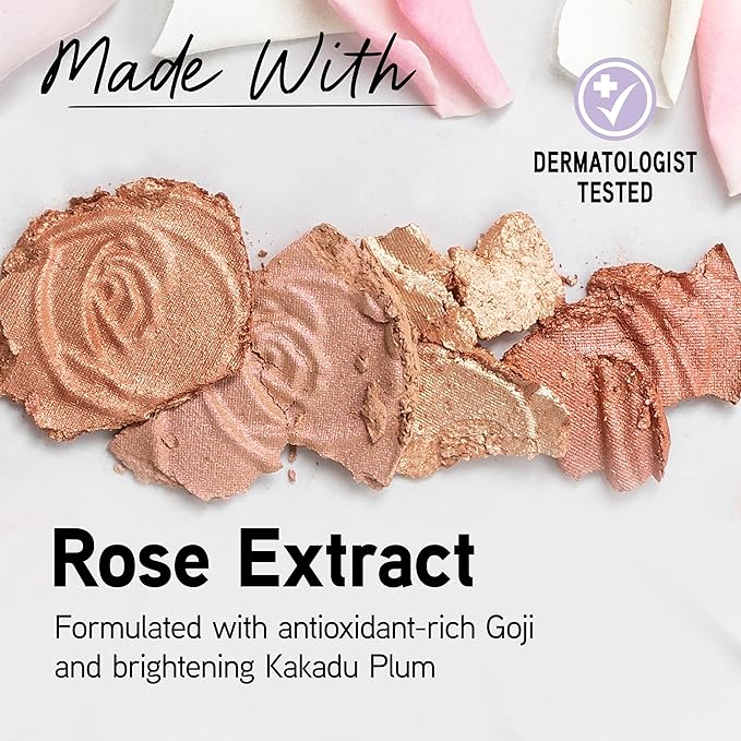Physicians Formula Rosé All Day Highlighter Blush Face Powder, Blush Petal Glow, Shimmering Rose, Dermatologist Tested, Clinicially Tested