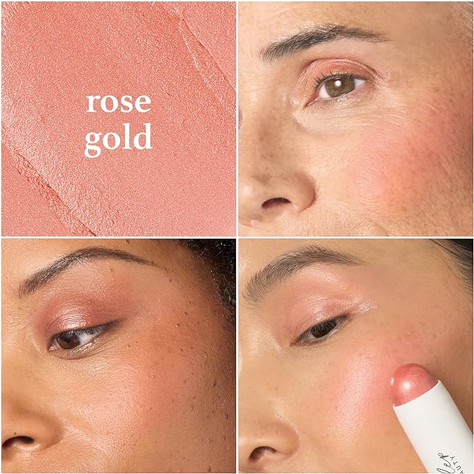 Julep Radiant Glow Duo: So Awake Snail Mucin Complexion Booster Moisturizer + Face Primer & Skip The Brush Cream-to-Powder Blush Stick in Rose Gold Makeup & Skincare Set