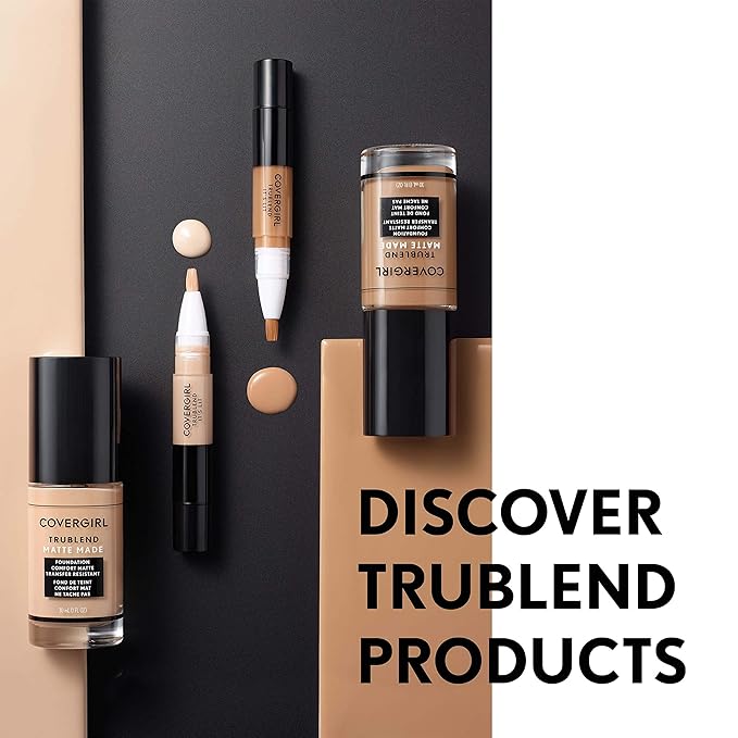 COVERGIRL TruBlend Matte Made Liquid Foundation, Soft Tan (Pack of 2)