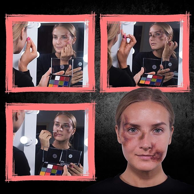 12-Color Primary FX Cream Palette, Professional Quick Drying Waterproof SFX Makeup for the Stage, Film, Costumes, Cosplay