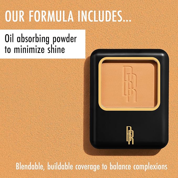 Black Radiance Natural Matte Foundation Powder, Minimizes Shine, Golden Almond