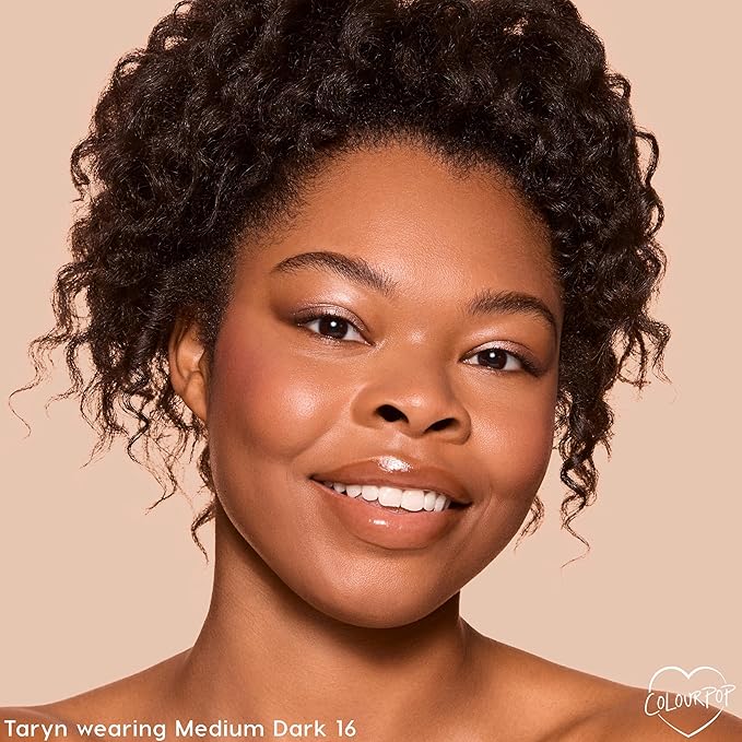 ColourPop Pretty Fresh Tinted Foundation Stick - Balm to Cream Foundation with Light to Medium Coverage - Infused with Hydrating Hyaluronic Acid, Peptides & Niacinamide - Medium Dark 16 (0.29 oz)