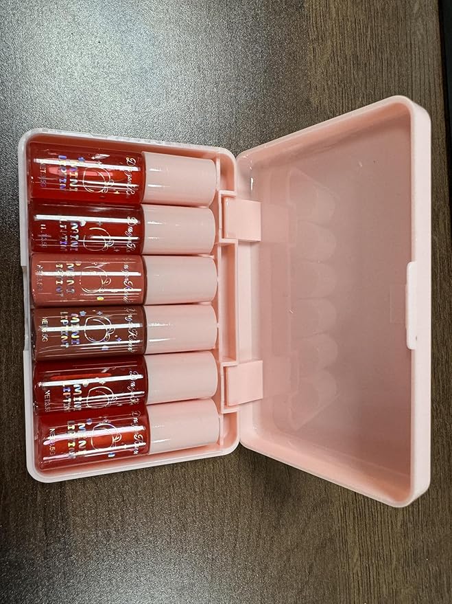 Korean Velvet Watery Moisturizing Lip Tint Set - 6 Colors, Multi-Use Lip & Cheek Tint, Long-Lasting, High Pigment, Vivid Color