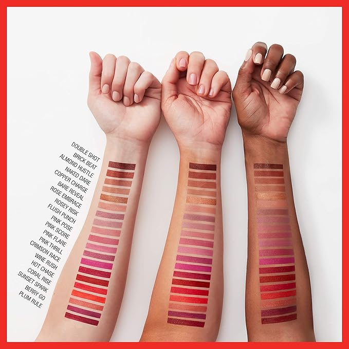 Maybelline New York Color Sensational Lipstick, Lip Makeup, Cream Finish, Hydrating Lipstick, Nude, Pink, Red, Plum Lip Color, Sunset Spark, 0.15 oz; (Packaging May Vary)
