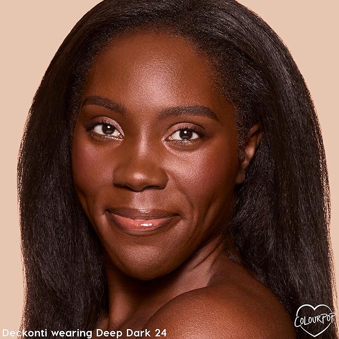 ColourPop Pretty Fresh Tinted Foundation Stick - Balm to Cream Foundation with Light to Medium Coverage - Infused with Hydrating Hyaluronic Acid, Peptides & Niacinamide - Deep Dark 24 (0.29 oz)