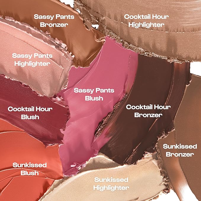 Alleyoop Stack The Odds - Stackable Makeup Palette - Cream Blush, Contour, Bronzer & Highlighter Blendable Cream Make up Palette - Natural, Glowy Finish - Compact Stack Makeup for Travel, Sassy Pants