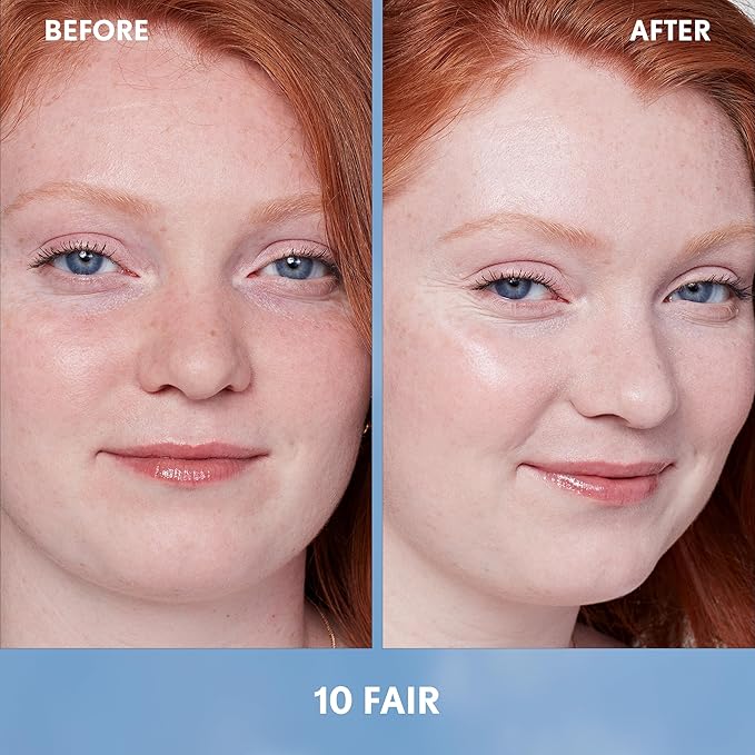 Covergirl Simply Ageless Skin Perfector Essence Foundation, 10 Fair, Tinted Skincare Makeup Hybrid, Sheer Tint, Radiant Finish, Glowy Finish, Vegan Formula, 1.0oz