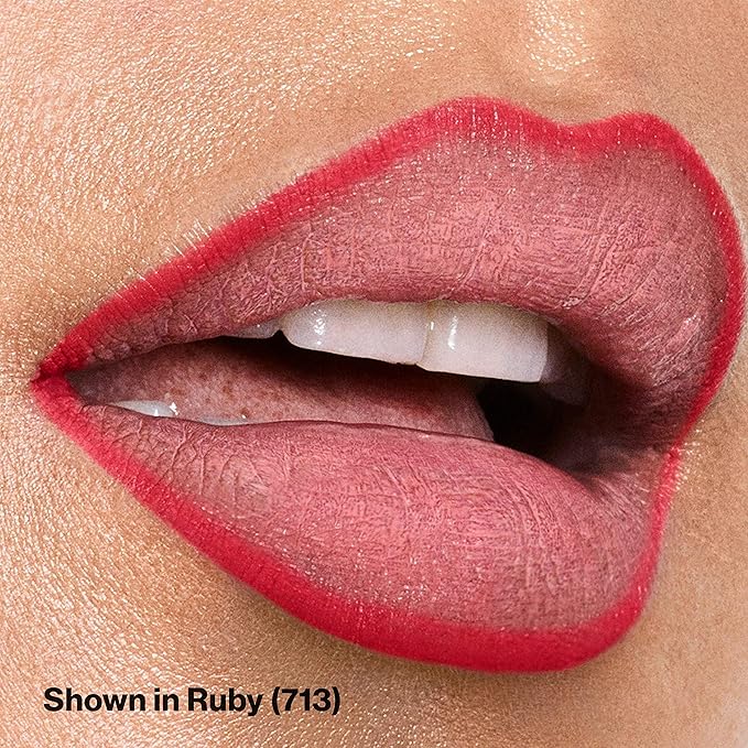Revlon Colorstay Lip Liner Makeup with Built-In Sharpener, Longwear Rich Colors, Smooth Application, 713 Ruby, 0.01 oz