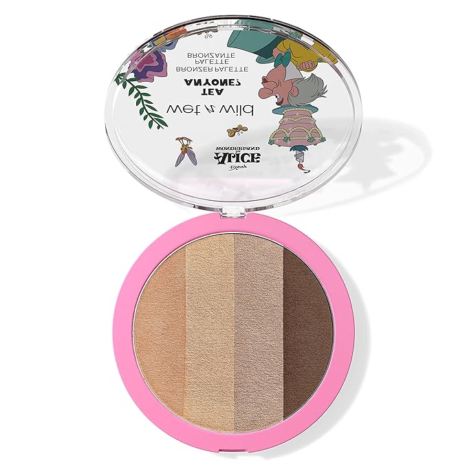 wet n wild Tea Anyone? Bronzer Palette and Talk To The Flowers Blush Palette Alice In Wonderland Collection
