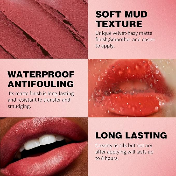 Lip and Cheek Blurring Pudding Pot, Blurry, Buildable and Lightweight Lip Tint, Creamy Multi-Purpose Blurring and Mousselike Pudding Pots for Women Lips, Cheek & Eye, 02# Vitality Coral Red
