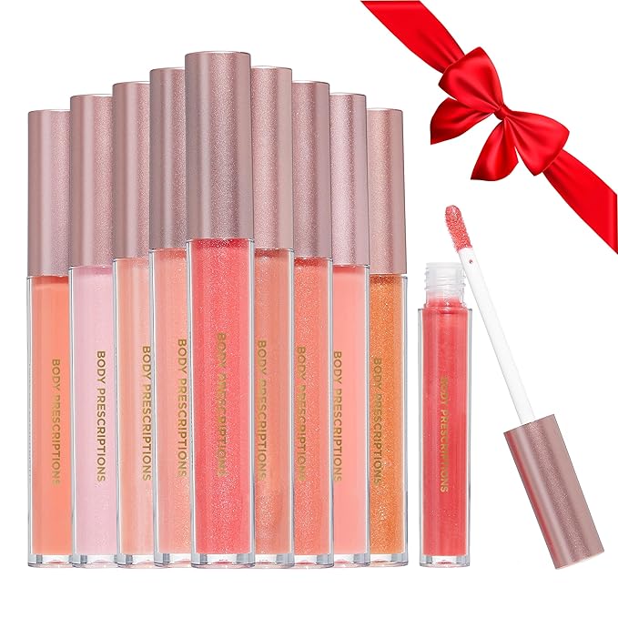Body Prescriptions Lip Gloss Collection | 10 Shades Complete Lip Makeup Set, Liquid, 2 ML Each Tube