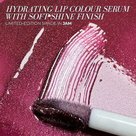 FITGLOW Beauty - Lip Colour Serum | Vegan, Woman-Owned Clean Beauty (Jam - Blackberry Shimmery Sheer)