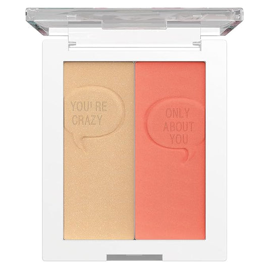 wet n wild Saved By The Bell Highlighter + Illuminator Glow Face Duo, Highlighter Makeup Powder, Illumniator Makeup Powder, Cruelty-Free Makeup, Relationship Goals,1114533 (Pack of 2)