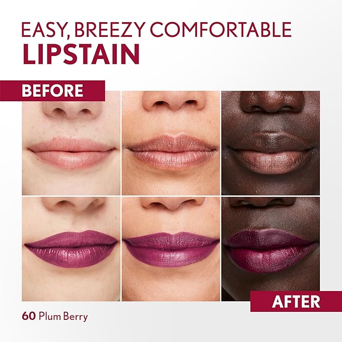 COVERGIRL Outlast Lipstain Bundle - Ruby 30 & Plum Berry 60, Vegan Formula