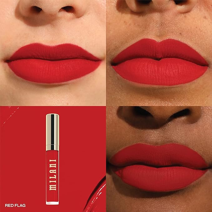 Milani Stay Put Longwear Liquid Lipstick + Understatement Lipliner Pencil - Highly Pigmented Retractable Soft Lip Liner Pencil + Keep It Full Maxxx Balmshell Lip Plumping Balm - Balmshell