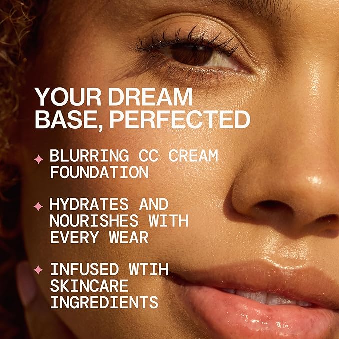 Pacifica Ultra CC Cream Radiant Foundation SPF 17 - Cool-Deep – Medium Coverage Color Correcting Cream, Dewy Finish, Mineral SPF, 1 oz