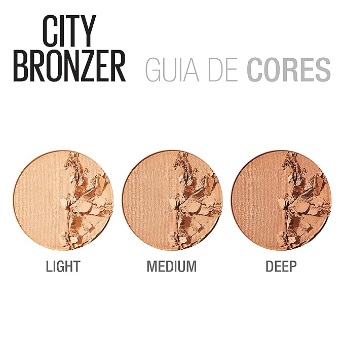 Maybelline New York City Bronzer Powder Makeup, Bronzer and Contour Powder, 100, 0.32 oz. (Pack of 2)