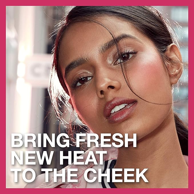 Maybelline Cheek Heat Gel-Cream Blush Makeup, Lightweight, Breathable Feel, Sheer Flush Of Color, Natural-Looking, Dewy Finish, Oil-Free, Pink Scorch, 1 Count