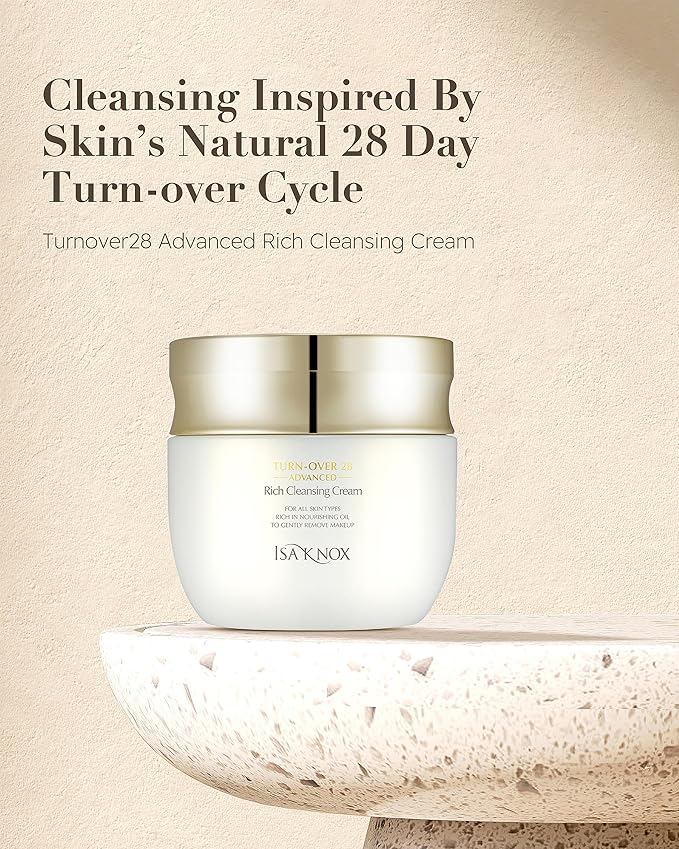 Isa Knox Turnover 28 Advanced (Cleansing Oil, 6.1fl oz) & Turnover 28 Advanced (Cleansing Cream, 6.8fl oz)