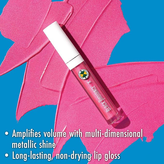 Black Radiance Cross Colours Metallic Liquid Lip, Moisture-Rich Ultra Glossy Finish, Pigment-Loaded Formula with Micro Glitter, Soft Paddle Applicator, Cruelty-Free - Fresh Drip Pink