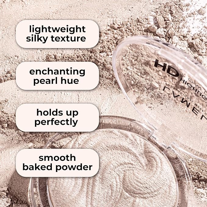 HD Highlighting Face Powder - Natural Glow & Subtle Shimmer Finish, Baked Blendable Pigmented Formula, Long-lasting & Fade-Resistant Wear, 401 12g/0.42 oz