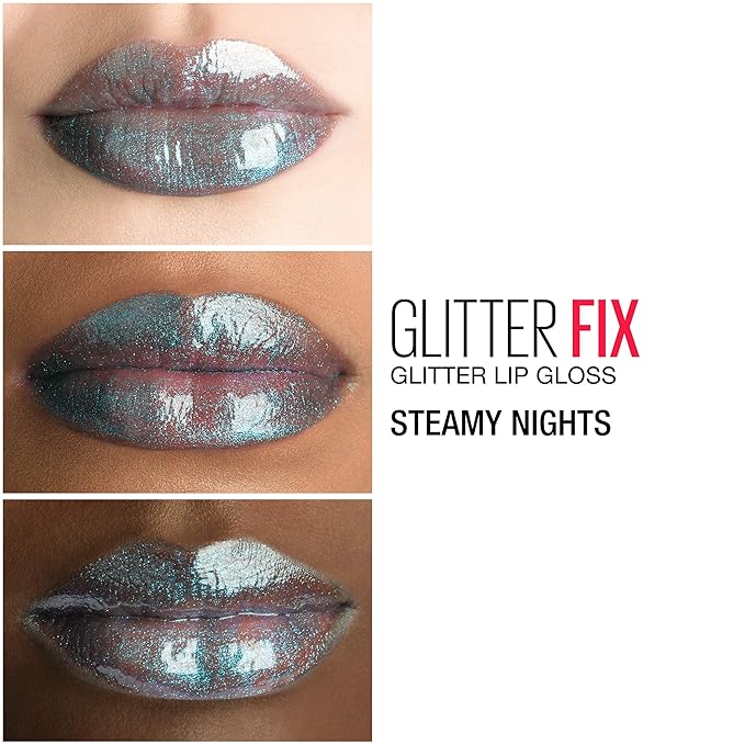Maybelline New York Lip Studio Glitter Fix Glitter Lip Gloss Makeup, Steamy Nights, 0.17 fl. oz.
