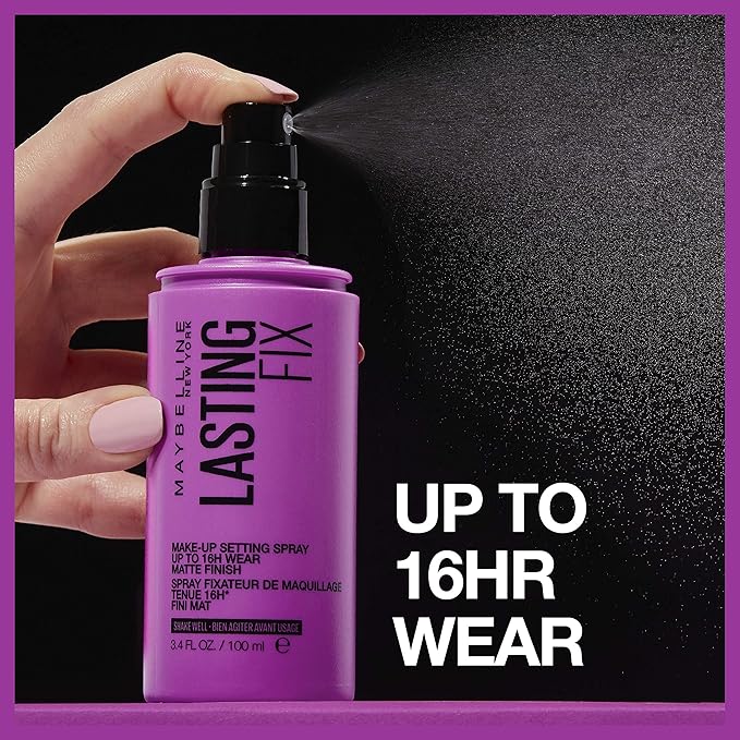 Maybelline New York Facestudio Lasting Fix Makeup Setting Spray, Matte Finish, 3.4 fl. oz. & Baby Skin Instant Pore Eraser Primer Makeup, Clear, 1 Count