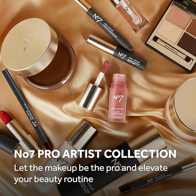 No7 Pro Artist Color & Glow Cream Blush Stick - Dual-Ended Blush for Cheeks, Eyes & Lips - Delivers Soft-Focus Radiance and Buildable Color - Rose Pink/Pearl Glow (10g)