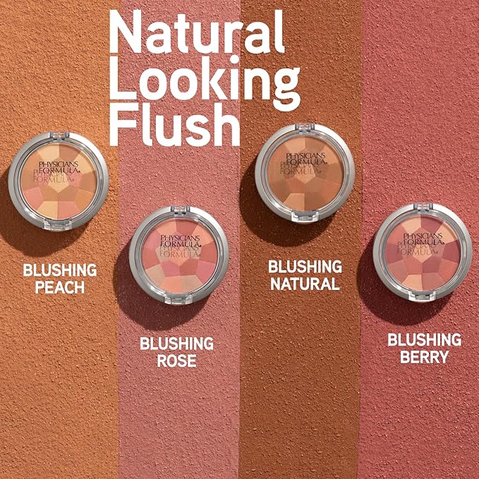 Physicians Formula Powder Palette Multi-Colored Blush Powder Blushing Berry, Dermatologist Tested