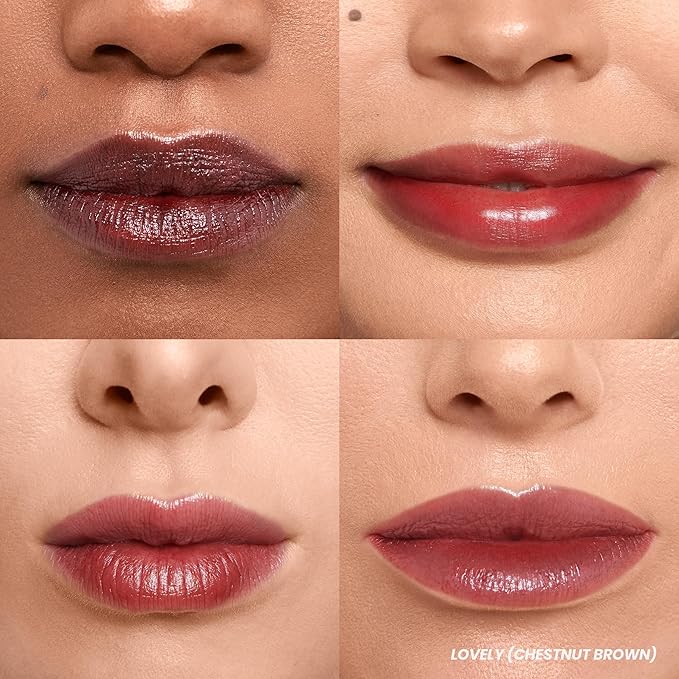 Wonderskin Wonder Blading Lip Stain Peel Off Masque - Long Lasting, Waterproof (Lovely) with Top Gloss - Blue Glitter Lip Gloss, Hydrating and High Shine Finish