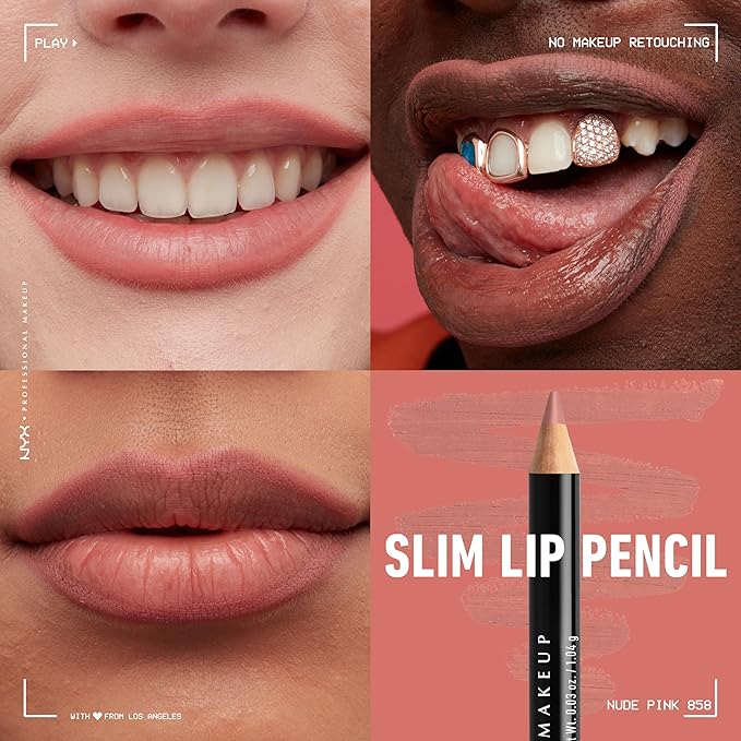 NYX PROFESSIONAL MAKEUP Slim Lip Pencil 2-Pack - Nude Pink & Hot Red