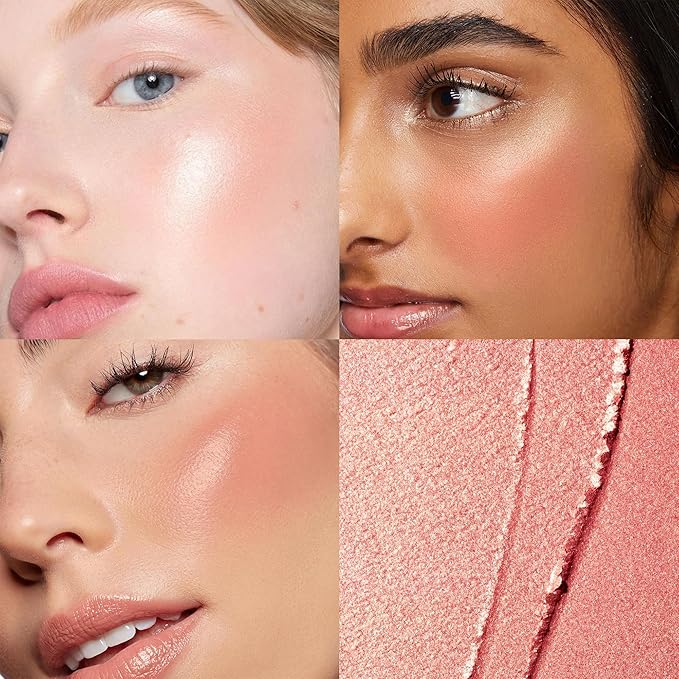 Blush Palette Matte Blush for Cheek Makeup, Lightweight Highly Pigmented Blush Compact for Face, Buildable Natural Flushed Look