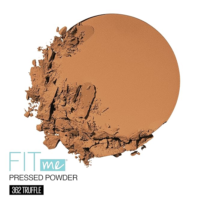Maybelline Fit Me Matte + Poreless Pressed Face Powder Makeup, Truffle, 1 Count (Pack of 2)